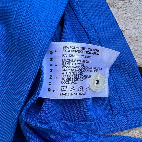 DUNNING GOLF Mens Player Pique Performance Polo NWT - Picture 6 of 6